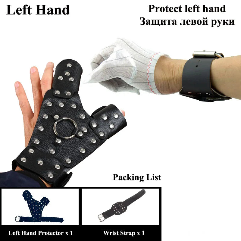 Hunting Fishing Fish Shooting Kit Protection Glove Wrist Strap Slingshot Not Included