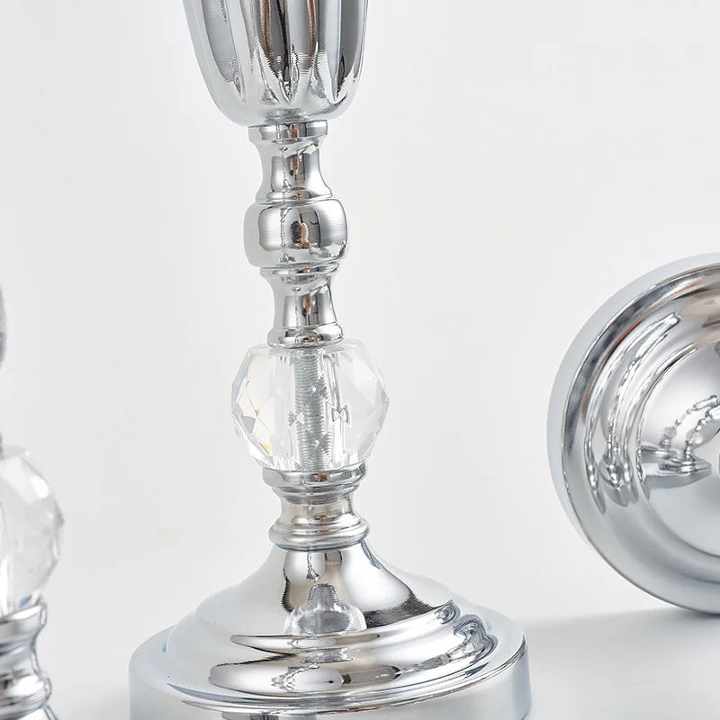 Luxury Flowers Vase Metal Vase Stem Bunch Holder Bouquet Container Floral Arrangement for Desktop Cabinet Home Shelf Decor