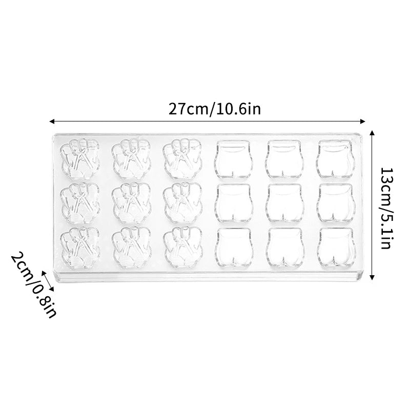 3D Creative Bikini Shaped Chocolate Molds Acrylic DIY Candy Baking Tool Kitchen Professional Confectionery Baking Pastry Tools