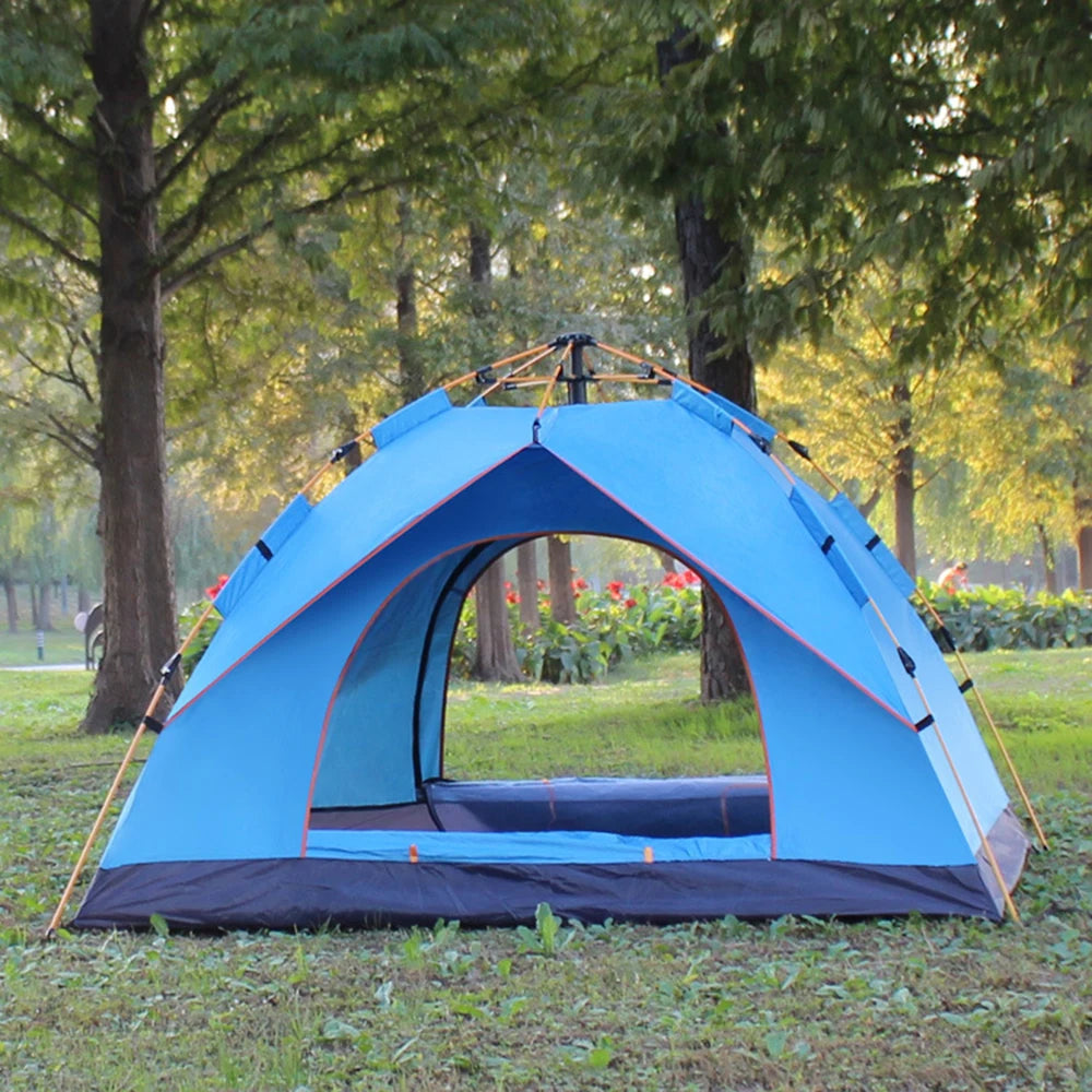 Outdoor Pop Up Tent Water-resistant Portable Instant Camping Tent for 1-2 / 3-4 People Family Tent