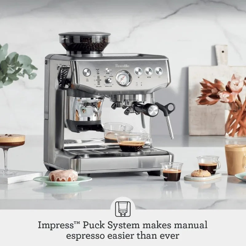 Breville the Barista Express Impress Espresso Machine Grinder,Cappuccino & Latte Machine for Home, BES876BST/BTR/BSS/DBL