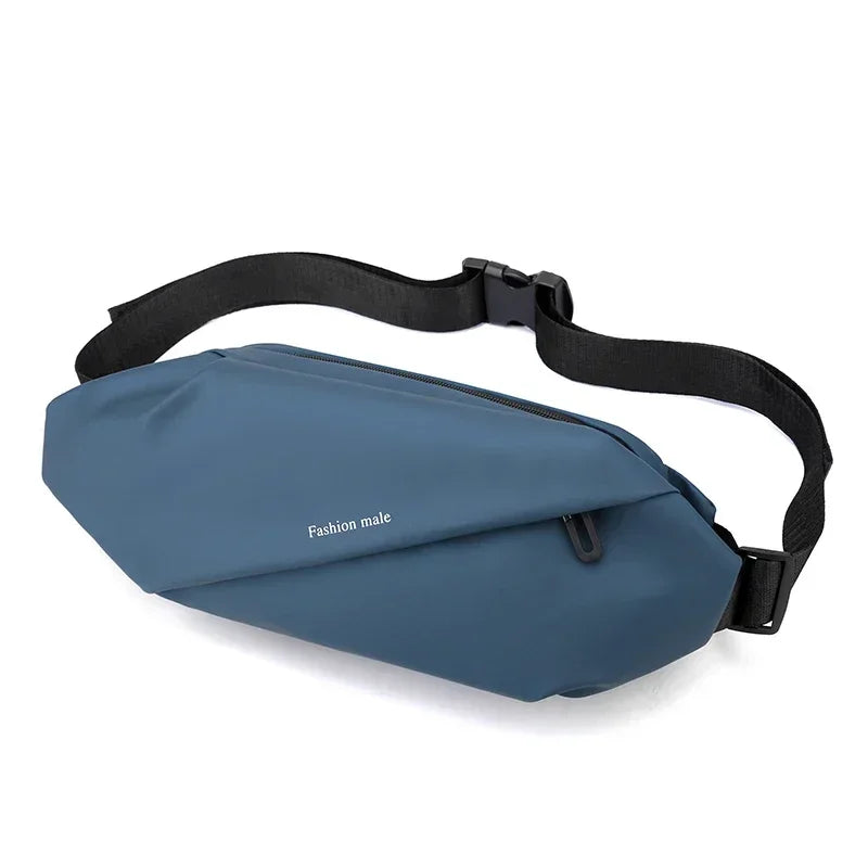 Solid Nylon Small Design Men's Waist Bag Simple and Fashionable Crossbody Bag Leisure Commuting Bolsos Aesthetic Shoulder Bags