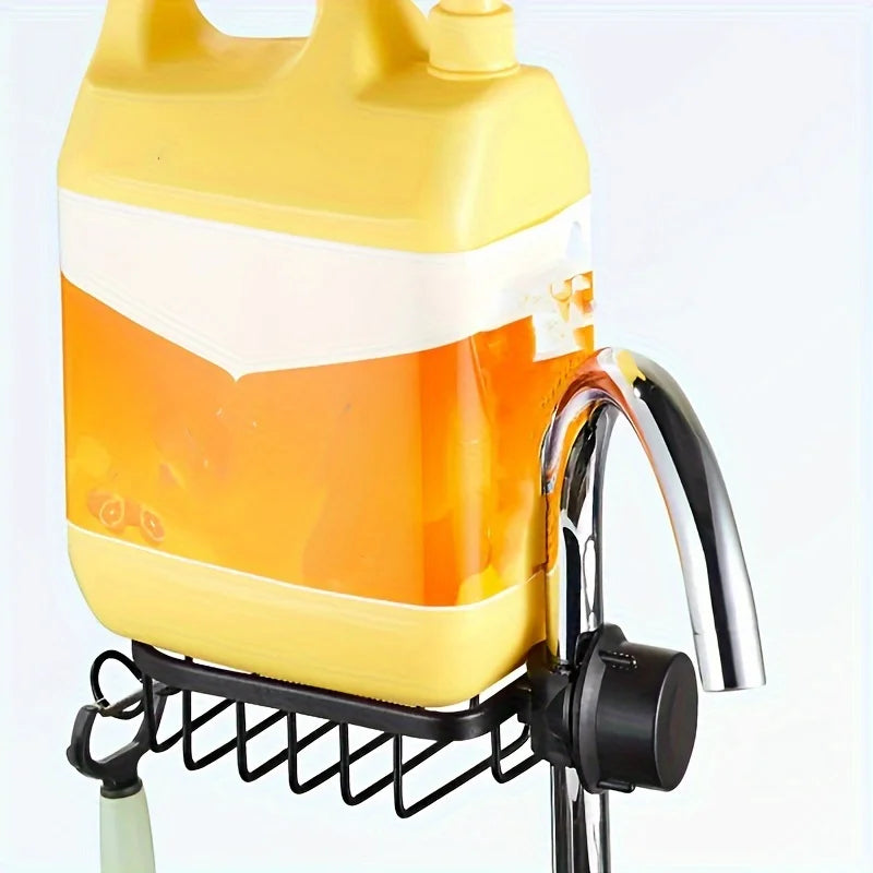 Shower Rack Bathroom Punch-Free Space Aluminum Shower Room Shower Rod Storage Rack Kitchen Faucet Drain Rack