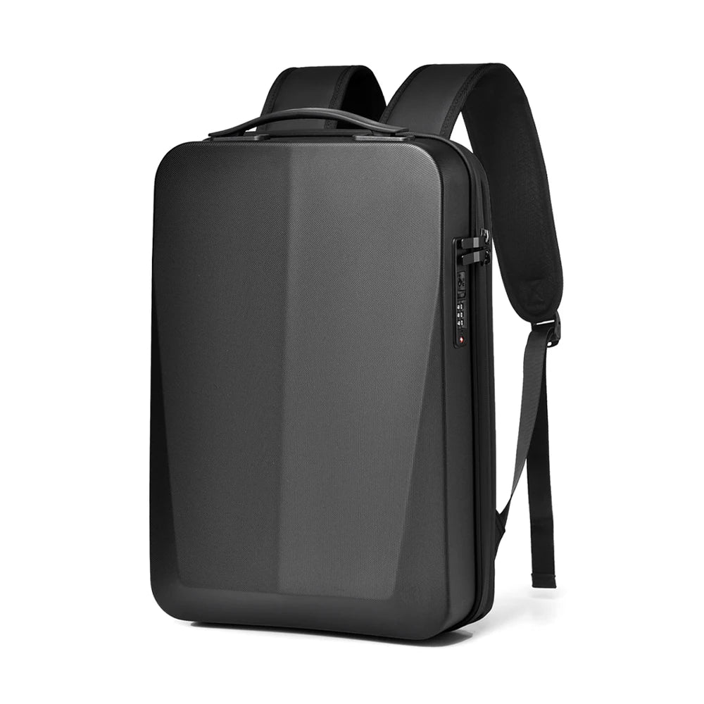 Men's 15.6" Laptop Backpack Waterproof Anti-theft Expandable Business Travel Bag Technology Style Hard Shell Backpack USB Charge