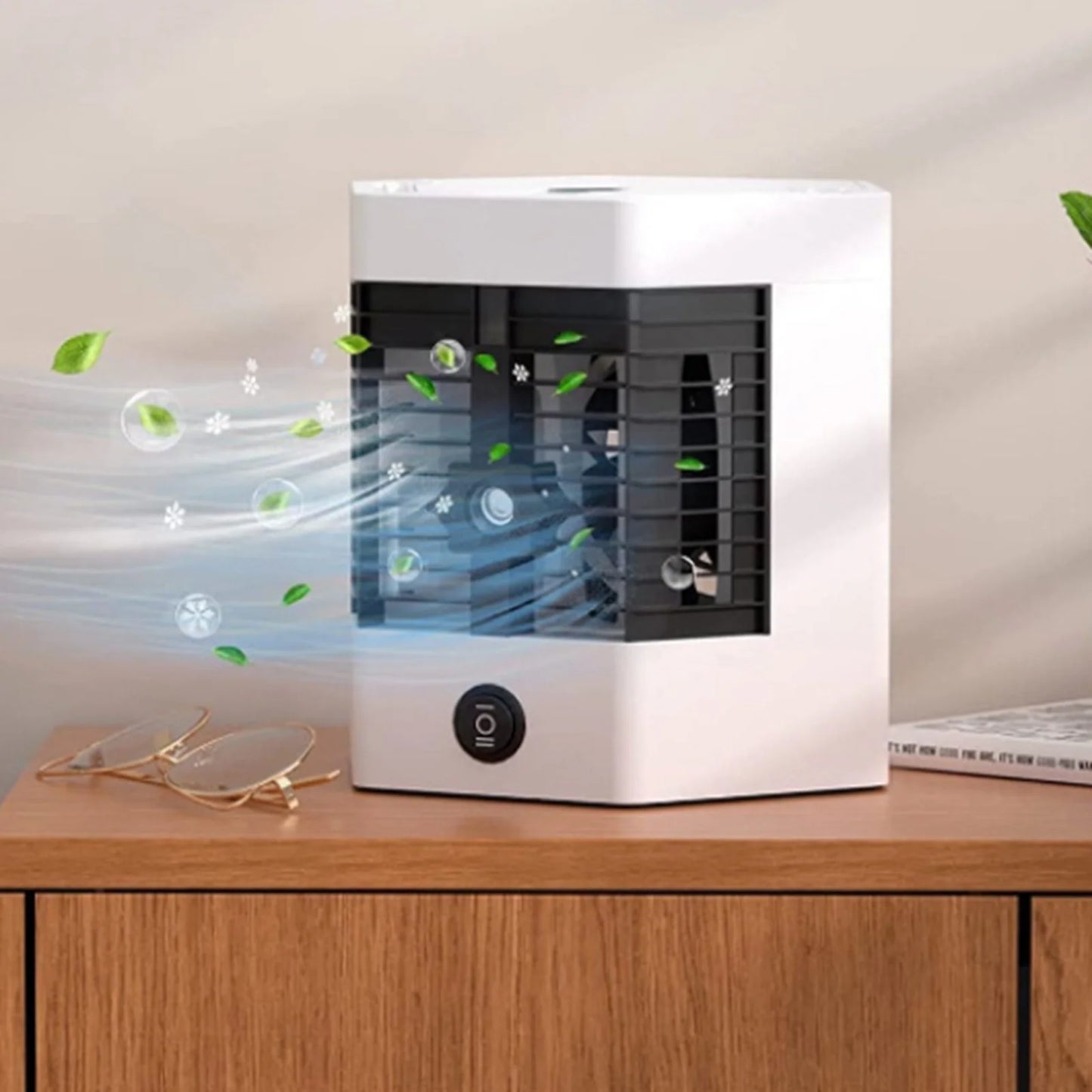 Air Conditioner Fan,Mini Air Cooler Portable Air Conditioner Personal Humidification Evaporative Air Cooler Fan for Bedroom Desk