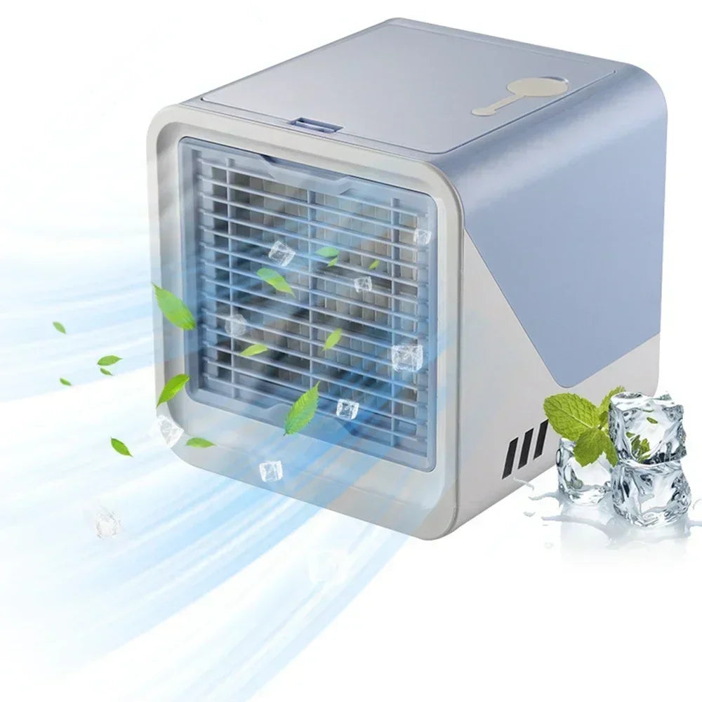 New Mini Air Conditioner Air Cooler Fan Light USB Portable Conditioner 3 Gear Adjust Space Cooling Fan For Home