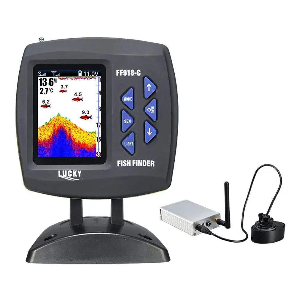 FF918CWLS Wireless Operation Echo Detecting Fish Finder 980 Feet Operating Range 45 Degrees Detecting Camera Detector