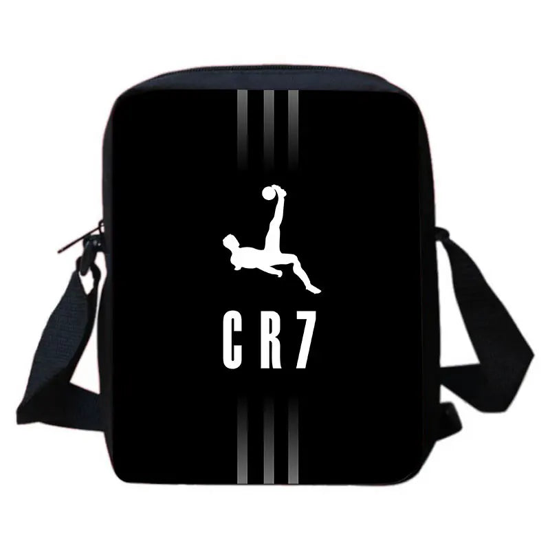 Cartoon C-CR7 Football-Stars Child School Backpack With Shoulder Bags Pencil Bags School Bags for Boys Girls Best Gift