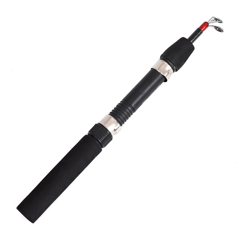 Winter Ice Fishing Rods Reel for Angler Outdoor Telescopic 2 Sections Fish Pole Carbon Fiber River Shrimp Carp Ice Fishing Pole