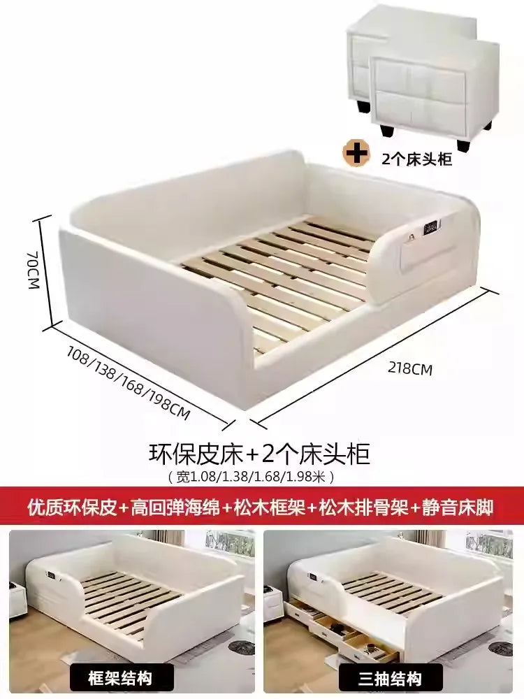 Bedroom Modern Bed Aesthetic Luxury Headboard Children Bed Storage 180x200 Cama De Lujo Para Dormitorio Home Accessories