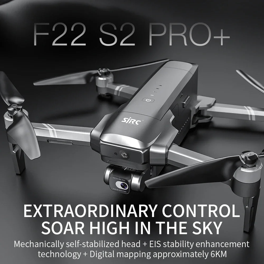 2024 New F22s S2 Pro+ Drone Remote Control Wifi 6KM 11.1V 3500mAh GPS Profissonal SJRC F22S 4K PRO Drone with Camera