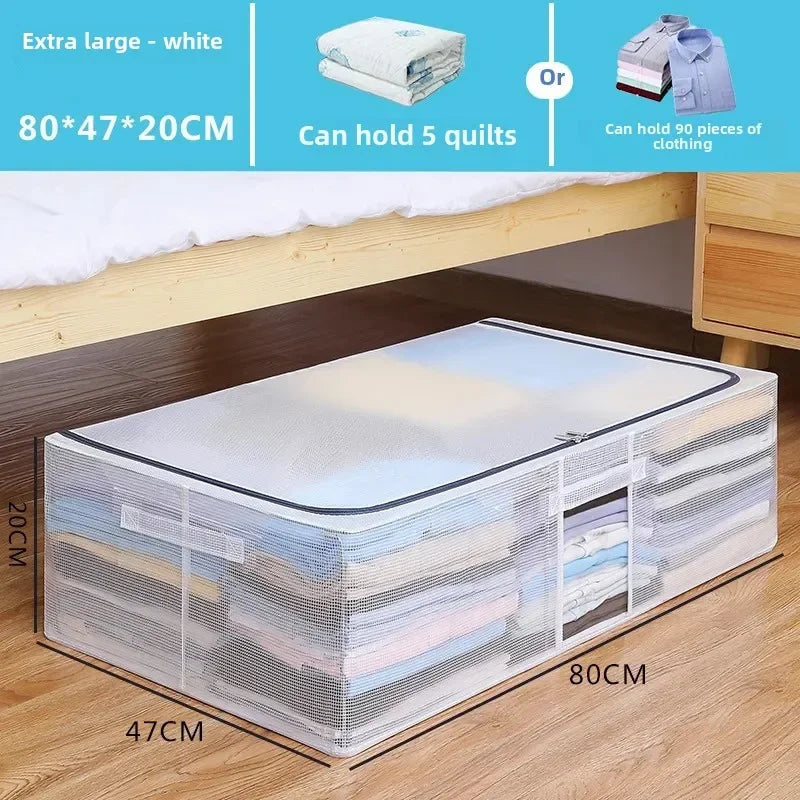 Extra Large and Short Storage Box Shoe and Clothing Storage Dust-proof and Moisture-proof Flat Storage Cabinet Under The Bed