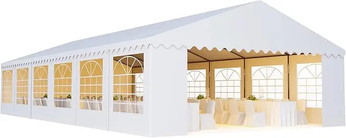Party Tent 40x20 Heavy Duty Large White Commercial Fair Shelter Wedding Events Canopy Tent (White, 20x40)