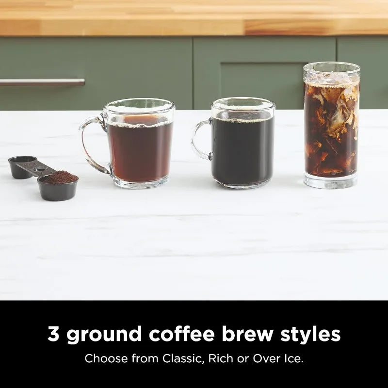 Ninja CFN601 Espresso & Coffee Barista System, 3 Espresso Brew Styles, Single-Serve Coffee & Nespresso Capsule Compatible