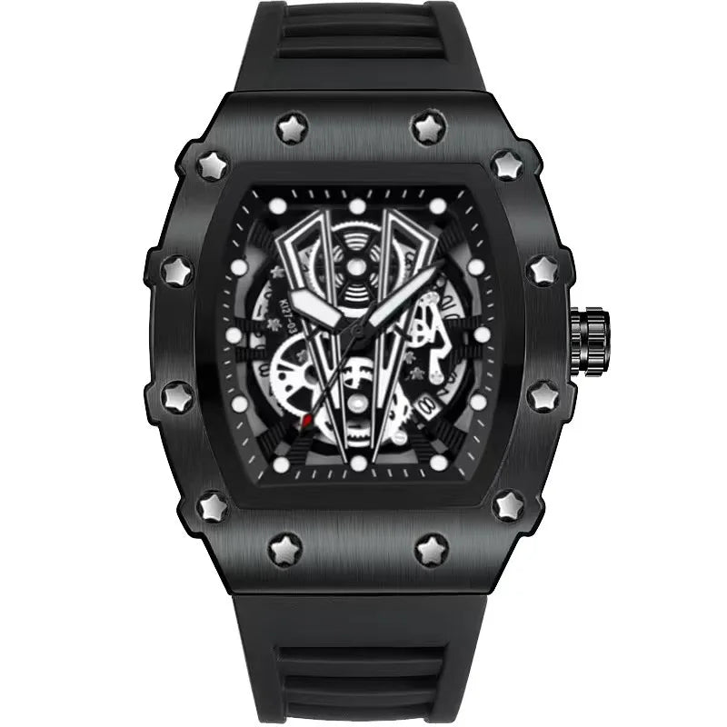 UTHAI Men's Watch Brand High Beauty Leisure Sports Fully Automatic Hollow Waterproof Male Fashion Quartz Clock Watches