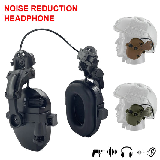 Active Helmet Mounted Earmuffs For Shooting Electronic Hearing Protection Ear Protect Noise Reduction Active Hunting Headphone