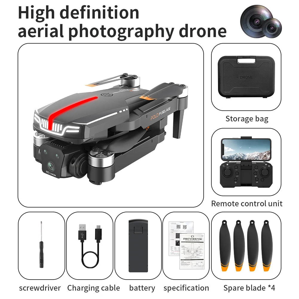 2024 Drones H13 Rc Dron Brushless Drone Drone with 4K Camera Hd Optical Flow Aerial Fpv Wifi Quadcopter Airplane Helicopter Toy