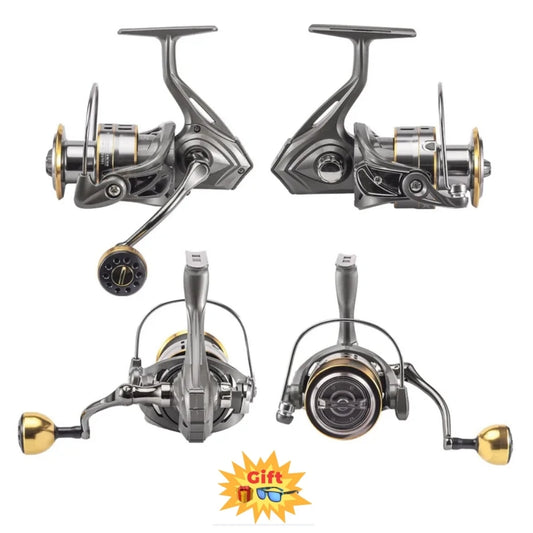 Soft glue Metal Bearing Spinning Fishing Reel 1000 2000 3000 4000 5000 6000 7000 18KG Powerful Reel Saltwater Fresh Water Drag