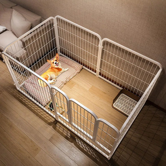 4/6 pcs 50x60cm Tube Frame antirust assembled metal dog fence panel enclosure cage guardrail ring portable