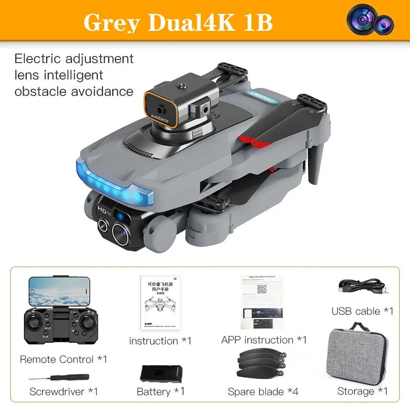 2023 P15 Mini Drone 8k Profesional 4K HD Camera Obstacle Avoidance Aerial Photography Brushless Foldable Quadcopter 1km Toys