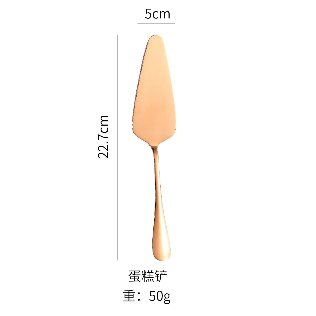 Western Rose Gold Cutlery Set Stainless Steel Steak Knife Serving Fork Spoon Cake Shovel Dinnerware Set 	 Utensils for Kitchen