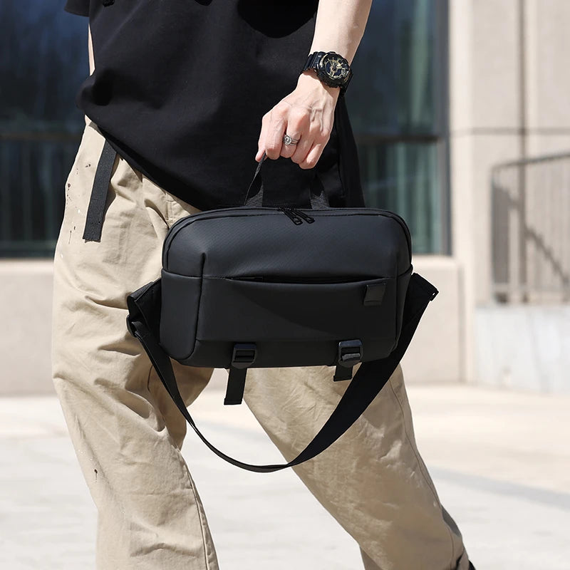 Quality Nylon Chest Packs Fashion Business Handbag Men Waist Bag 2024 New Male Fanny Pack Leisure Travel Shoulder Crossbody Bags