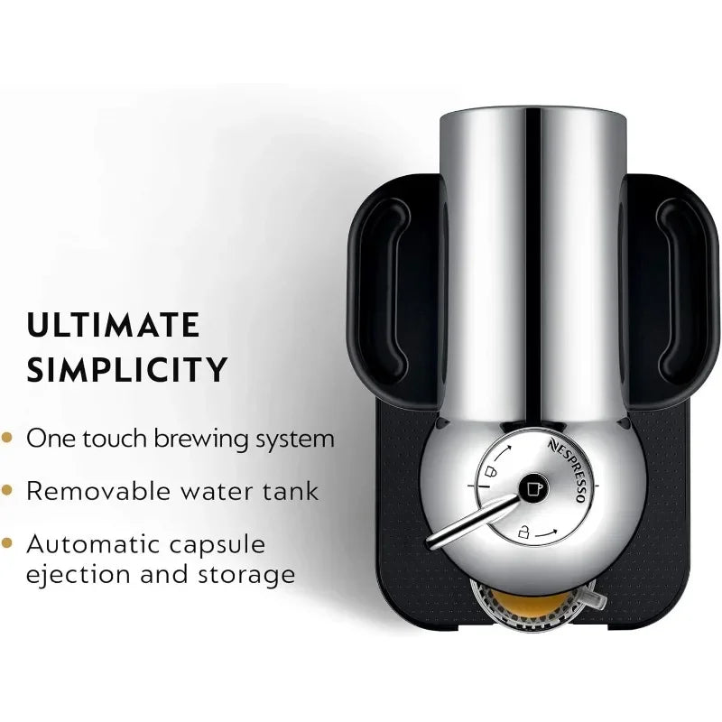 Nespresso Vertuo Coffee and Espresso Maker by Breville Aeroccino, Chrome