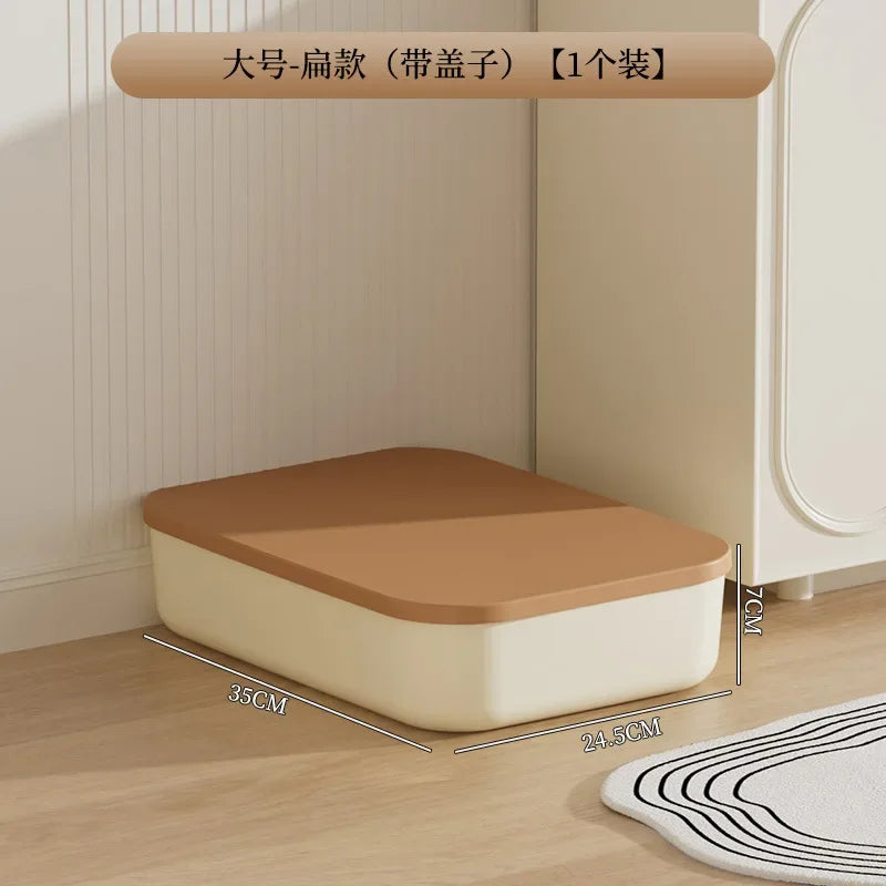 Desktop Storage Box with Lid Ideal for Storing Household Items Clothes and Toys Plastic Snack Storage Box with Lid