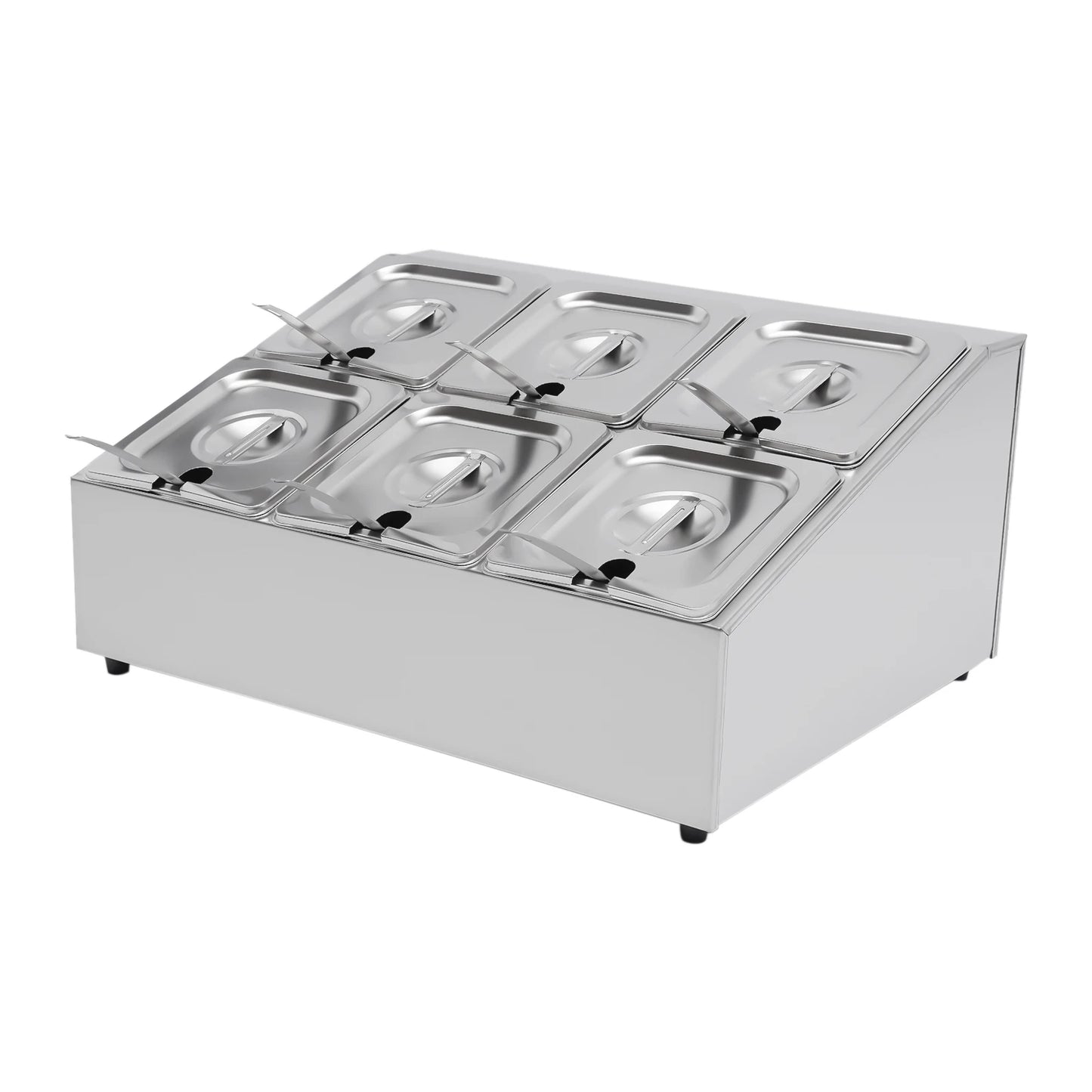 Spice Rack Shelf Stainless Steel 6 Pan Organizer Stand Store Seasoning Jam Sauce