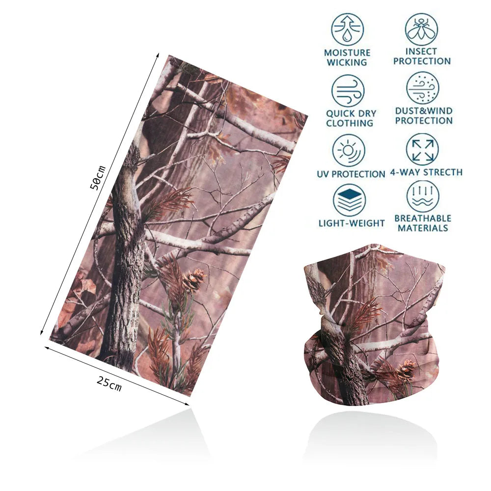 Camo Hunting Tactical Magic Bandana Camouflage Neck Gaiter Tube Mask Face Shield Hiking Scarfs Realtree Multifunctional Headwear