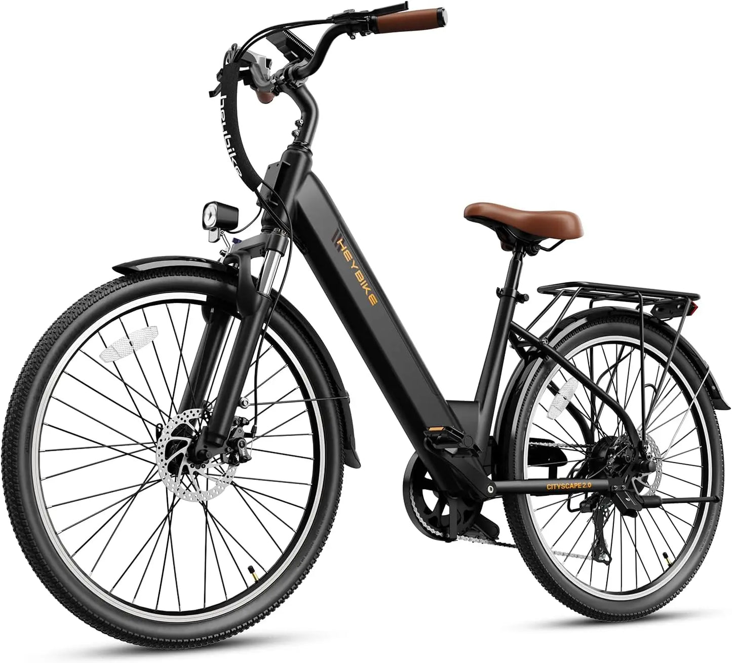 Cityscape 2.0 Electric Bike for Adults with 1000W Motor Peak,26" Electric Commuter Bike with 7-Speed and Front Suspension.