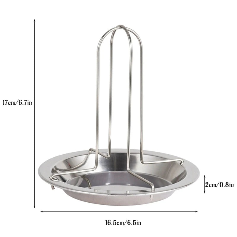 Chicken Roaster Rack for Oven, Grill, BBQ, Sturdy Stainless Steel Vertical Poultry Turkey Standing Holder Cooking Tool Dropship