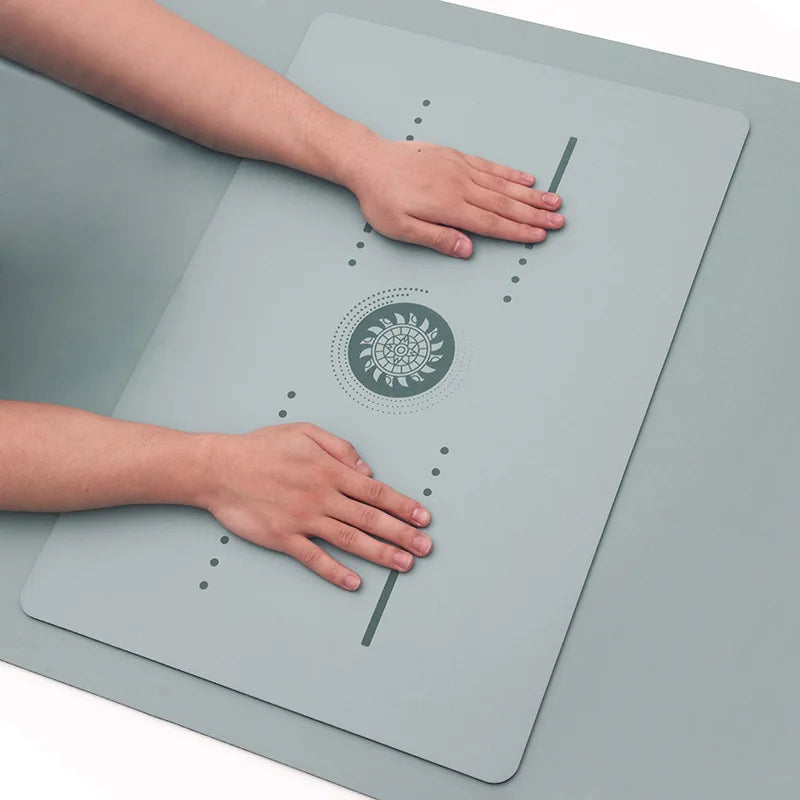 Pu Natural Rubber Yoga Mat Flat Support Portable Mini Auxiliary Pad Anti-Slip Knee Cushion Meditation Head Upside Sport Exercise