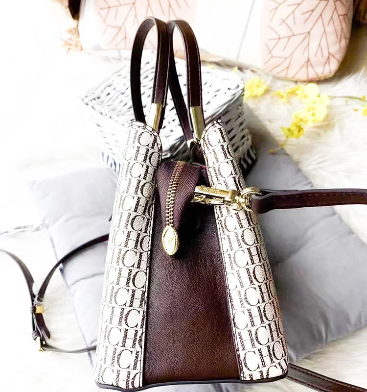 CH Large Capacity Design Brand Women's Bag Letters Temperament Fashion Design Sense Versatile Shopping Elegant Crossbody