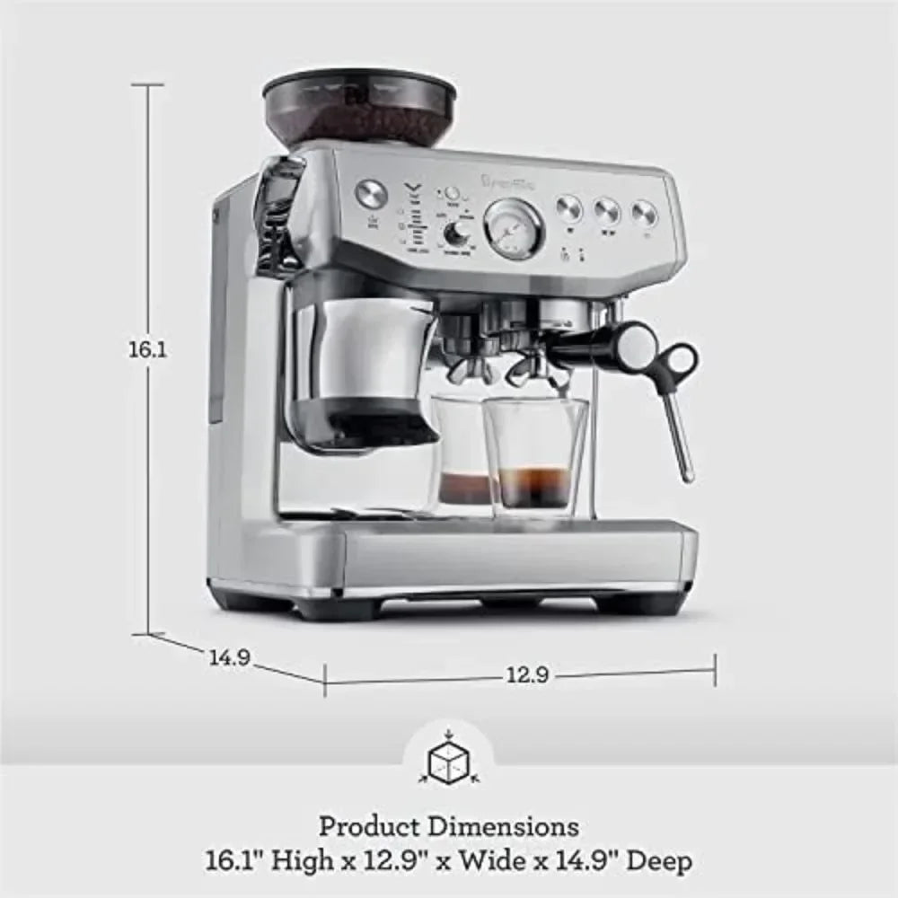 the Barista Express Impress Espresso Machine with Grinder & Milk Frother, Espresso Maker with Assisted Tamping,