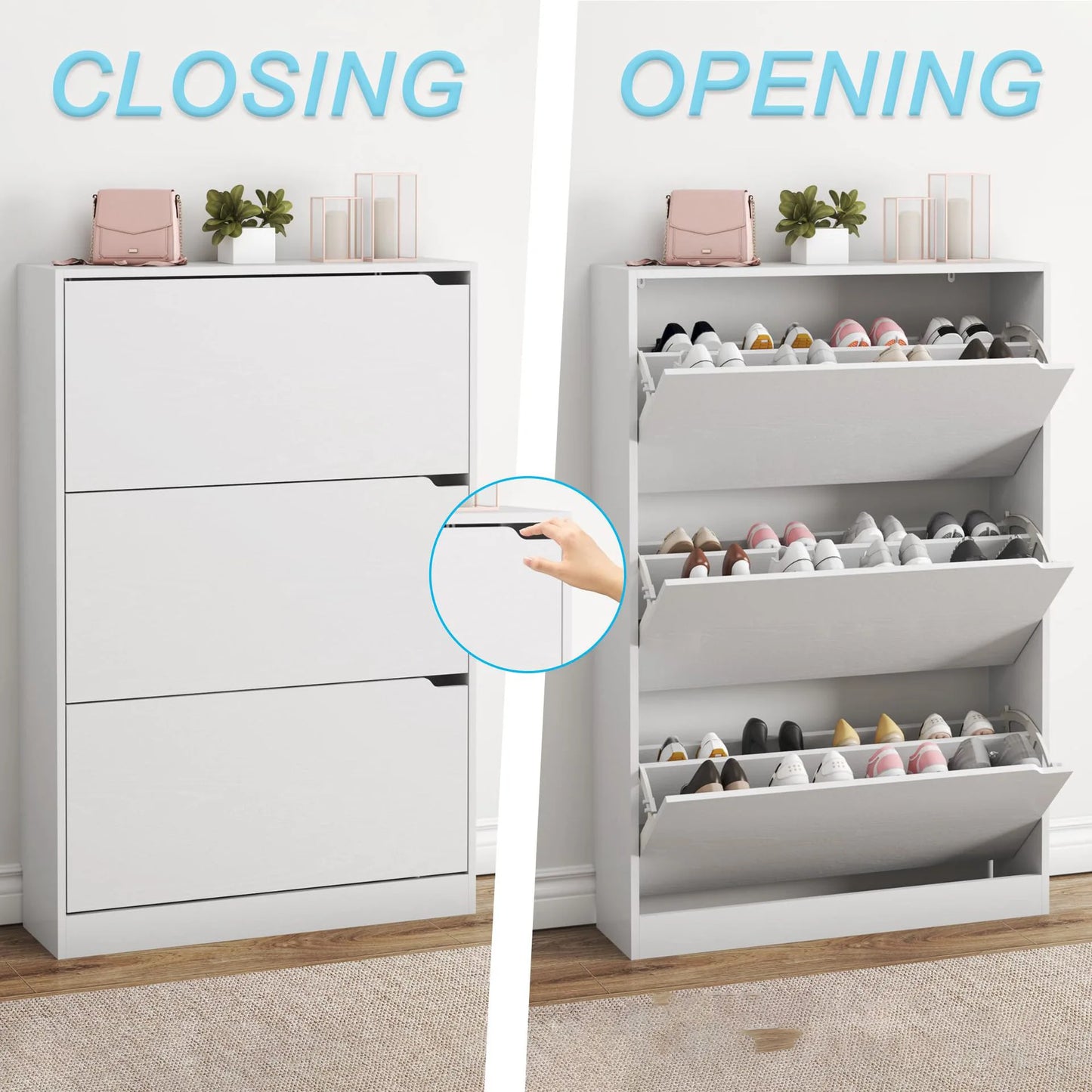 Living Room Shoe Rack Storage Organizer Hallway Cabinet Drawers Schuh Organiser Slim Range Chaussures Furniture Home