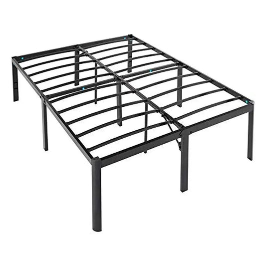 Durable Full Size Steel Platform Bed Frame with Non-Slip Steel Slats Easy Assembly 74.61 x 53.54 x 18.07 in 700lb Capacity Quiet