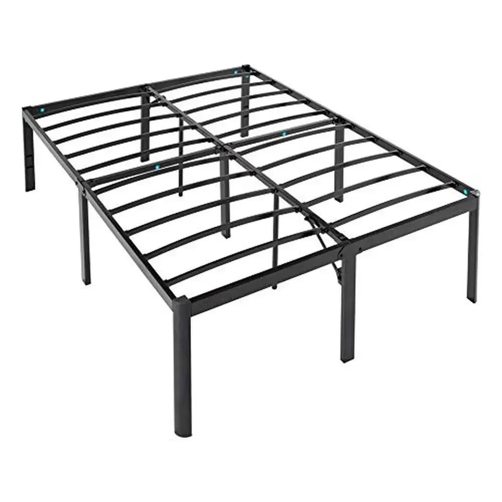 Durable Full Size Steel Platform Bed Frame with Non-Slip Steel Slats Easy Assembly 74.61 x 53.54 x 18.07 in 700lb Capacity Quiet