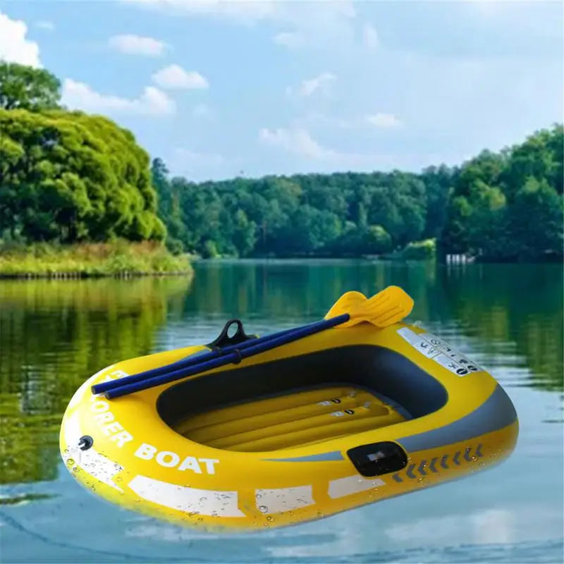 Inflatable Kayak Canoe Inflatable Fishing Boat Outdoor Floating Lake Boat 1/2 persons Inflatable Dinghy Boat Floats for Rafting