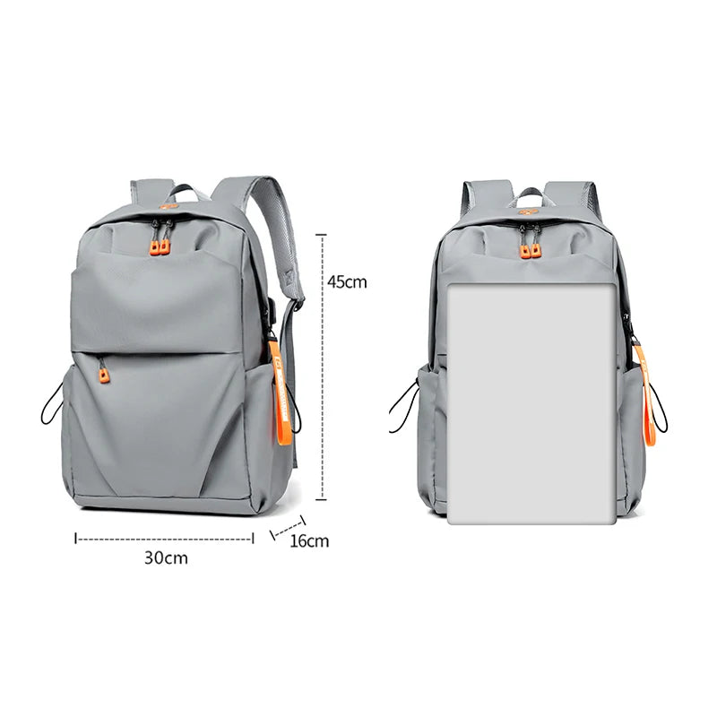 VC Simple Trend Designer Men's Backpack Lightweight Laptop Bag Male Waterproof USB charging Business Backpack Youth Travel Bag