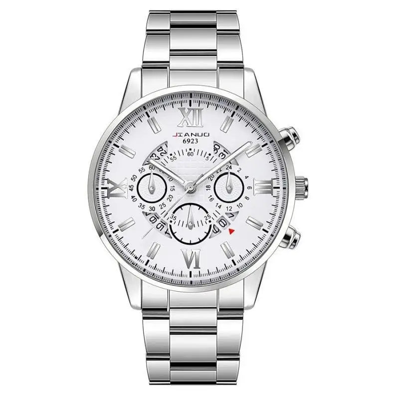 Luxury Men's Steel Strap Luminous Calendar Watch Business Fashion Wristwatch Sports Watch Men's Gifts