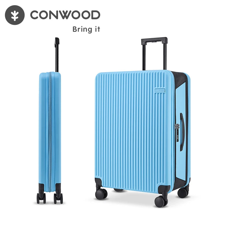 CONWOOD Foldable Suitcase Carry-on Travel Luggage 100% PC  20" 26"