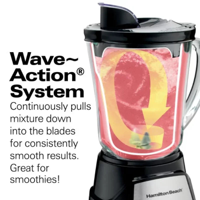Hamilton Beach Power Elite Multi-Function Blender, 40 fl oz., 700 Watts, Black, New, 58148