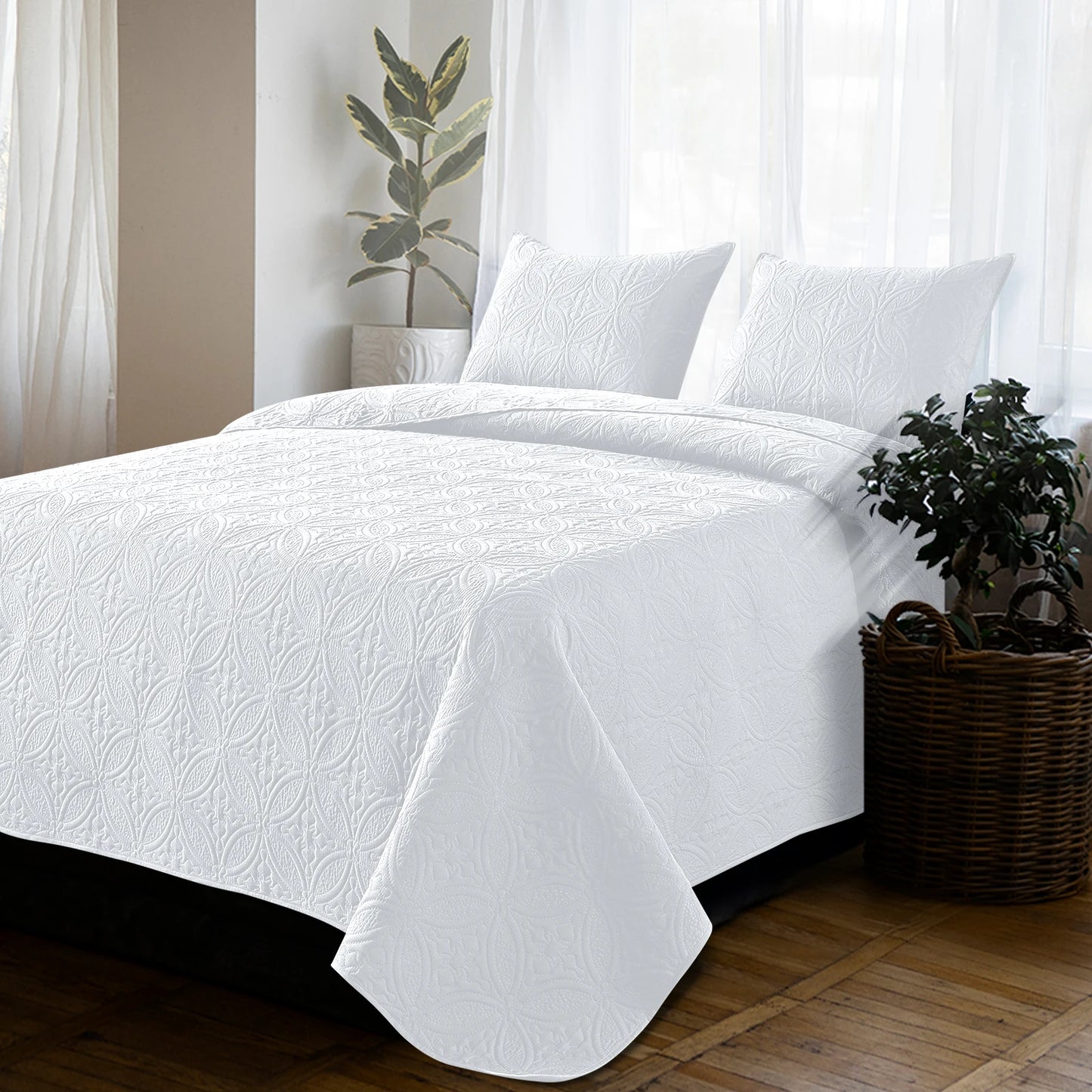 Quilt Cover Set with Copper Coin Pattern Lid, Cozy Bedroom Decor|Elegant Bedding Design|Cotton Filled Comfort, Bedroom Decor