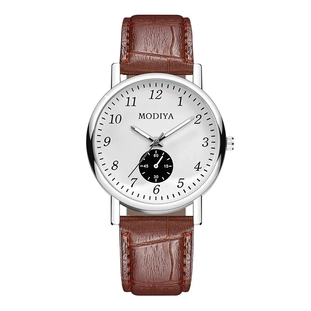 Men Watches Business Wrist Watch Luxury Leather Strap Analog Watches Quartz Wristwatches Clock Men Women Casual Simple Watch