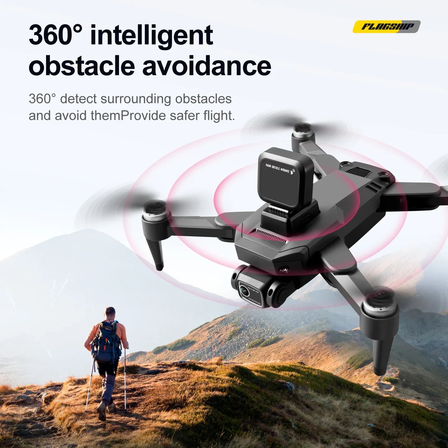 S109 MAX Drone 5G GPS Obstacle Avoidance Brushless Foldable Professional Dual 4K Camera Drone  FPV Distance 1.2KM S109 Max Drone