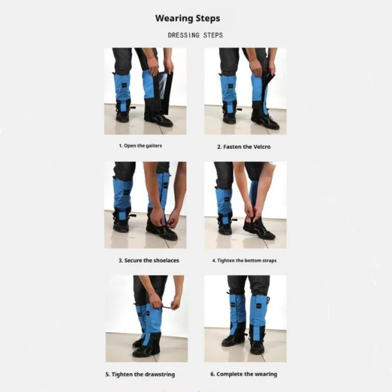 New Waterproof Hiking Leg Warmer Gaiters for Men Women - Climbing Ski Camping Hunting Winter Outdoor Travel Legging Leg Covers