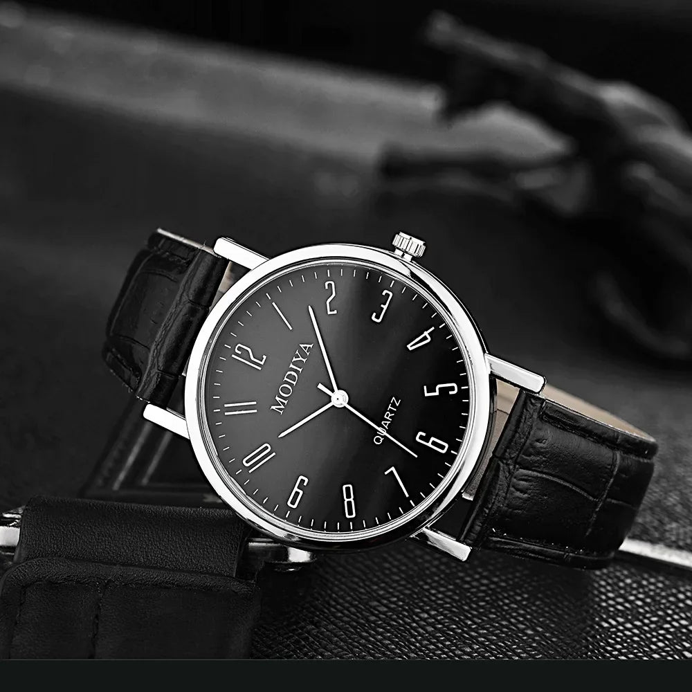 Men Watches Business Wrist Watch Luxury Leather Strap Analog Watches Quartz Wristwatches Clock Men Women Casual Simple Watch