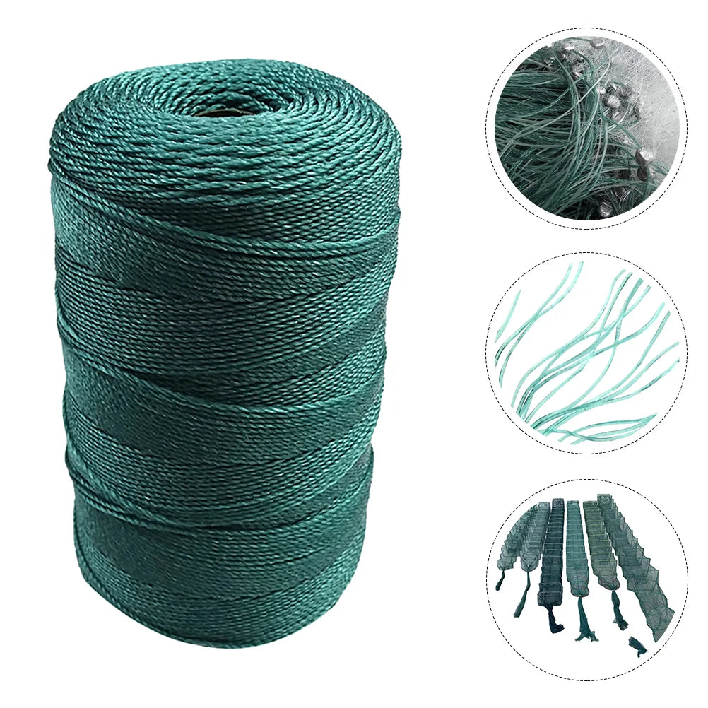 Bead Fishing Net Repair Line for Crafts Netting Rope Macrame Cord Dark Green Nylon Twine Jute