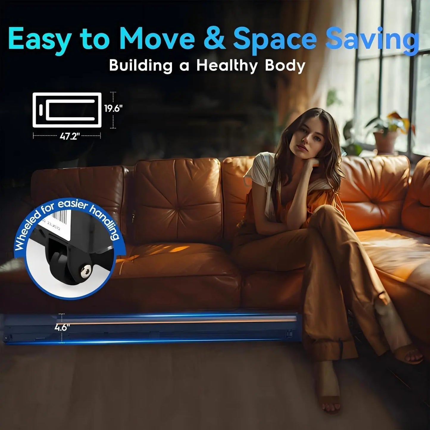 Walking Pad, Walking Pad Treadmill for Home Office, Portable Under Desk Treadmill with Remote Control and LED Display, Walking J